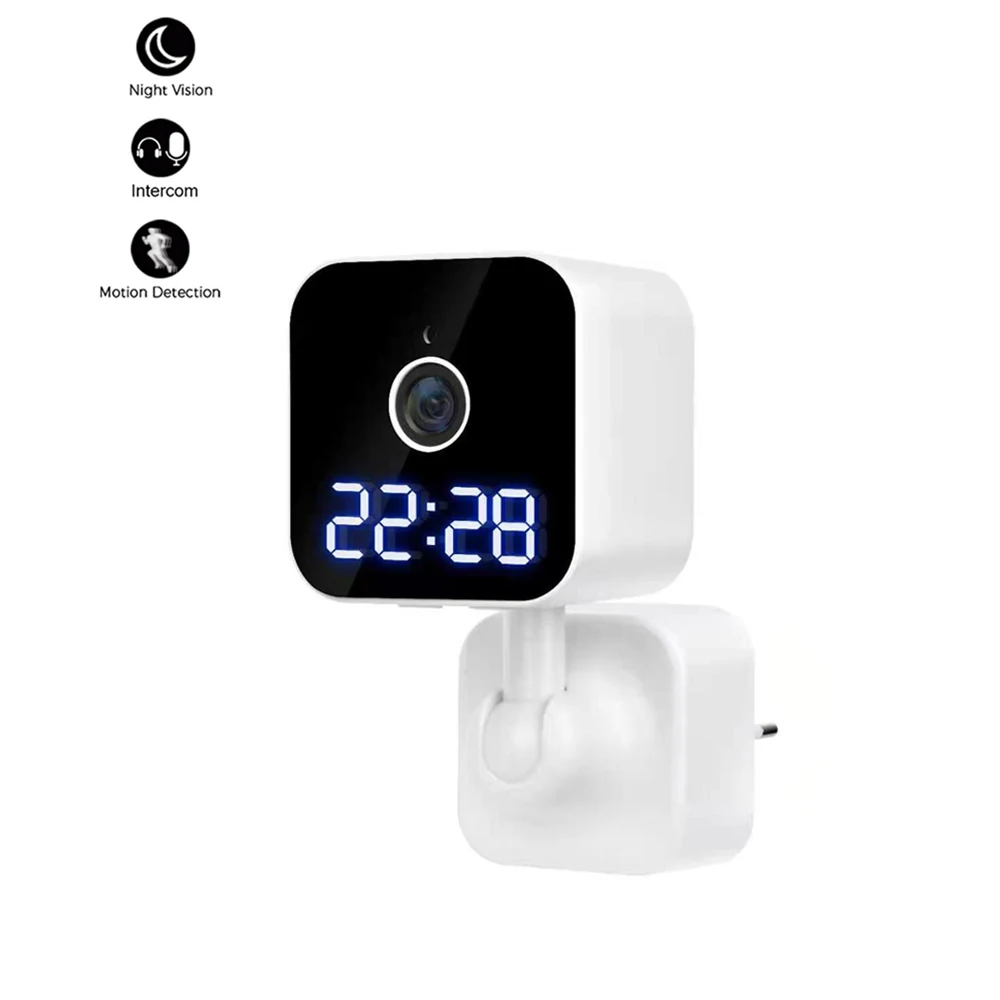 

Tuya Smart Life 3mp Video Camera Mini Wifi Camcorder Alarm Clock Cctv Ip Camera