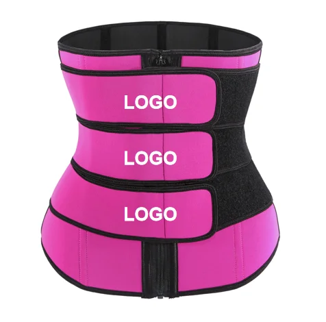

Hot selling body shaper body suit women and girls waist tummy trimmer belt, Black/rose red
