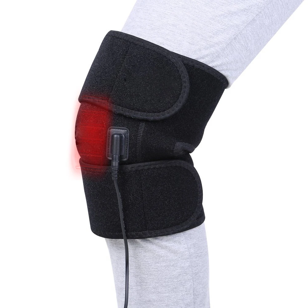 

Heated Knee Brace Wrap Pad Dual-Use Thermostat USB Electric Heating Knee Pads for Knee Sprains Strains Arthritis
