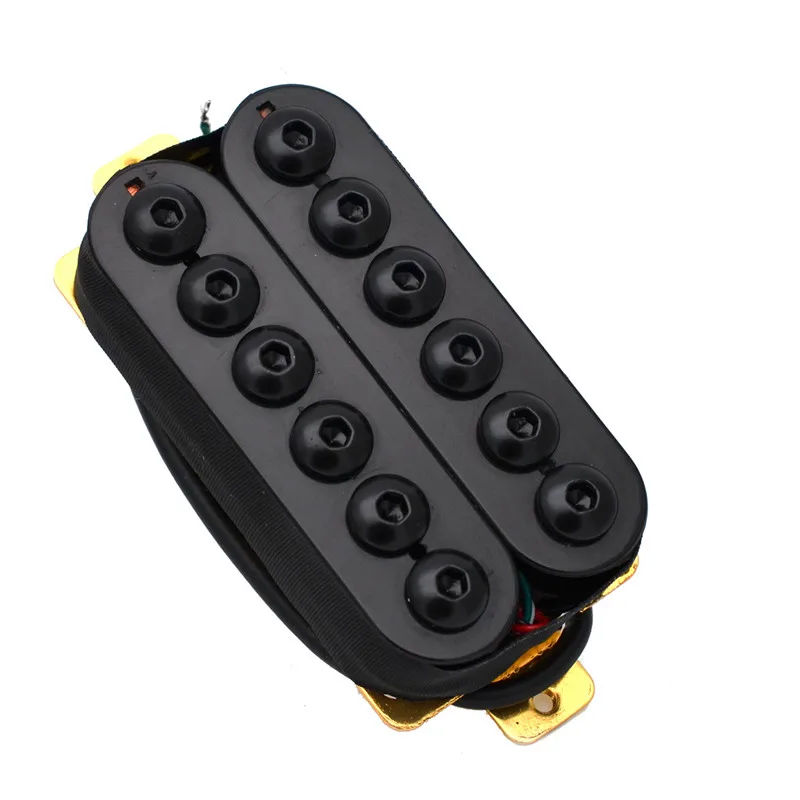 可调节金属双线圈电吉他拾音器humbucker朋克脖子/桥拾音器黑色