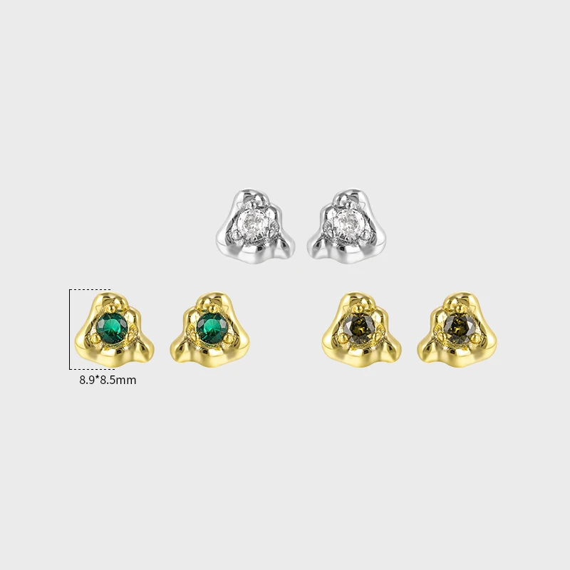 

VIANRLA 18K Gold Earring Jewelry Zircon Stone Earrings Fashion Women's Jewelry Laser Custom Logo