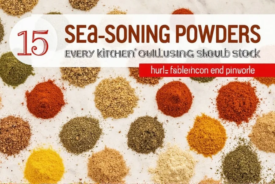 Spice rack with various seasoning powders