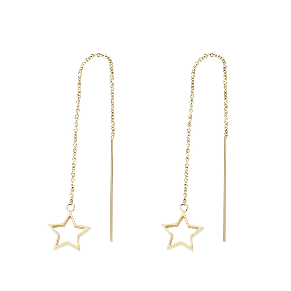 

Hollow Star Pendant Earrings Set Gold Plated Color For Women Jewelry On Wholesale