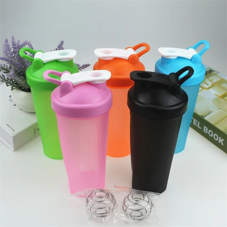 

600ml 2021 BPA Free Wholesale Protein Water Bottle With Custom Logo Plastic Protein Shaker Cups, Customized color