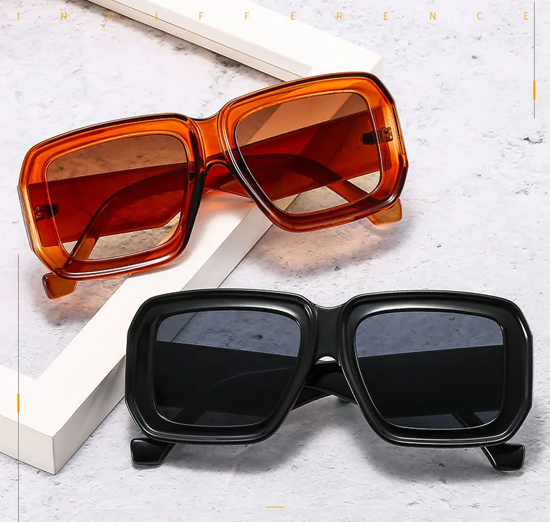 

2022 New Customized Logo Women's Trend Square Best Selling High Quality Sunglasses Uv400 Sun glasses