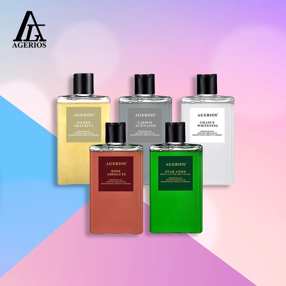 

Professional Herbal Shower Gel NO Dyes NO TEA NO Parabens PH Balance Skin Care Natural Body Wash, Red/white/gold/greem/gray