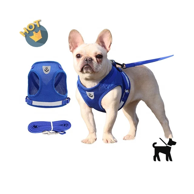 

High quality protective back breast strap dog vest type traction rope chest strap, Black/blue/red/gray