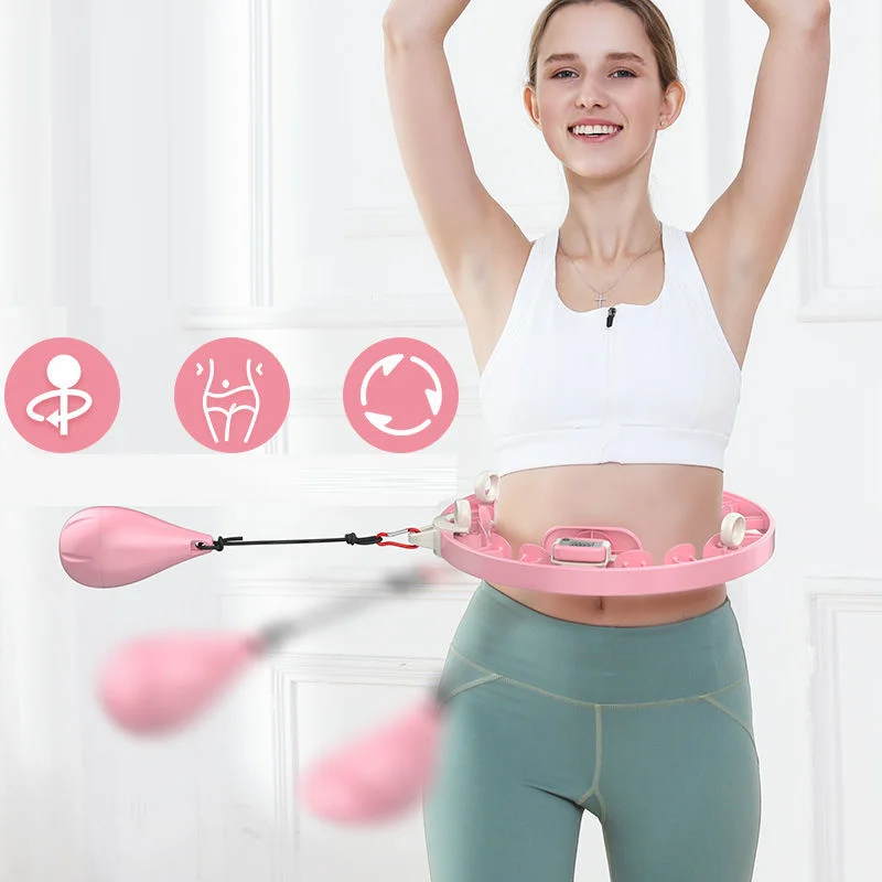 

Wholesale Removable Hula Hoops Hot Selling Adults Pink Magnet Fitness Smart Hula Hoops With Counter