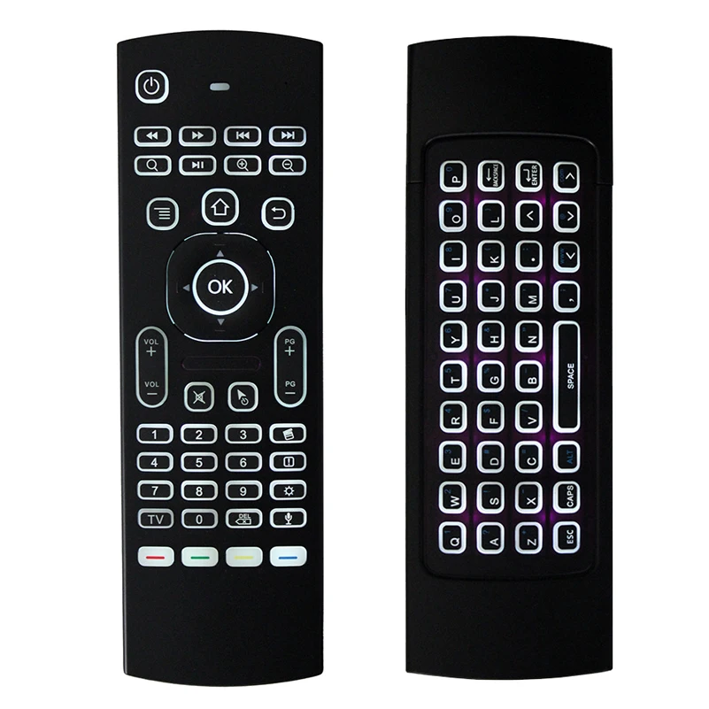 Keyboard Universal Remote Control Wireless Backlight Air Mouse Voice Colorful Remote Smart Tv