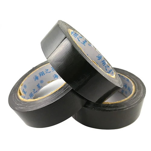 

Black single-sided cloth duct tape for box sealing