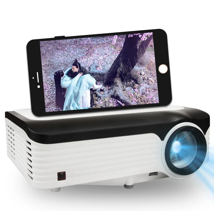 

LCD LED native 1920X1080 4k HD projector high contrast long life low noise portable USB TF projector