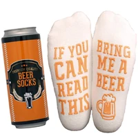 

Custom logo men socks in a beer can