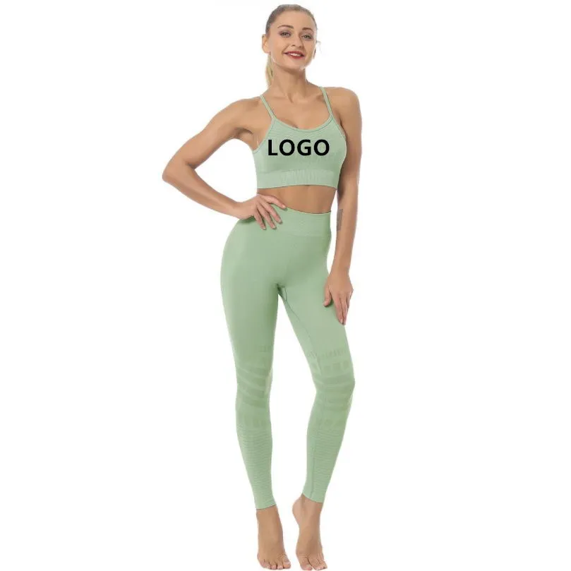 

Popular Plus Size Outdoor Fitness Exercise Yoga Hip Lift Tight Yoga Pants Two Piece Suit For Women, As picture