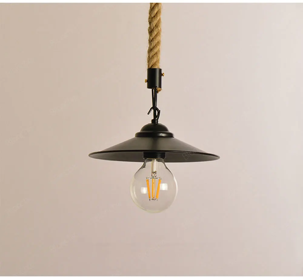 工业绳灯复古吊灯阁楼装饰吊灯 led 复古灯具
