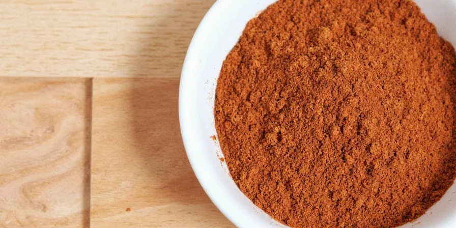 Homemade garam masala in a jar with labels