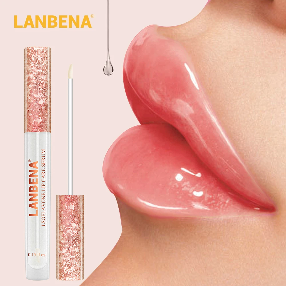 

LANBENA Lip Plumper Serum Reduce Fine Lines Increase Lip Elasticity Resist Aging Moisturizing Lip Care