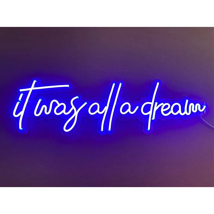 

Free Shipping it was all a dream 75cm Amazon hot sale wedding party decoration new Design Wholesale Neon Custom Sign, Colorful
