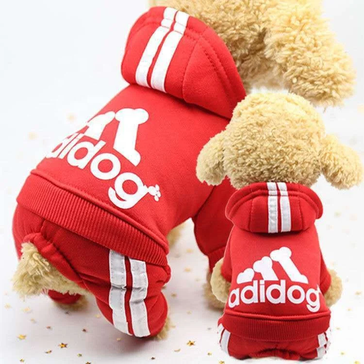 

Hot Selling Original Adidog Pet Clothes For Dog Puppy Hoodies Coat Winter Sweatshirt Warm Sweater Dog Outfits, Picture shows