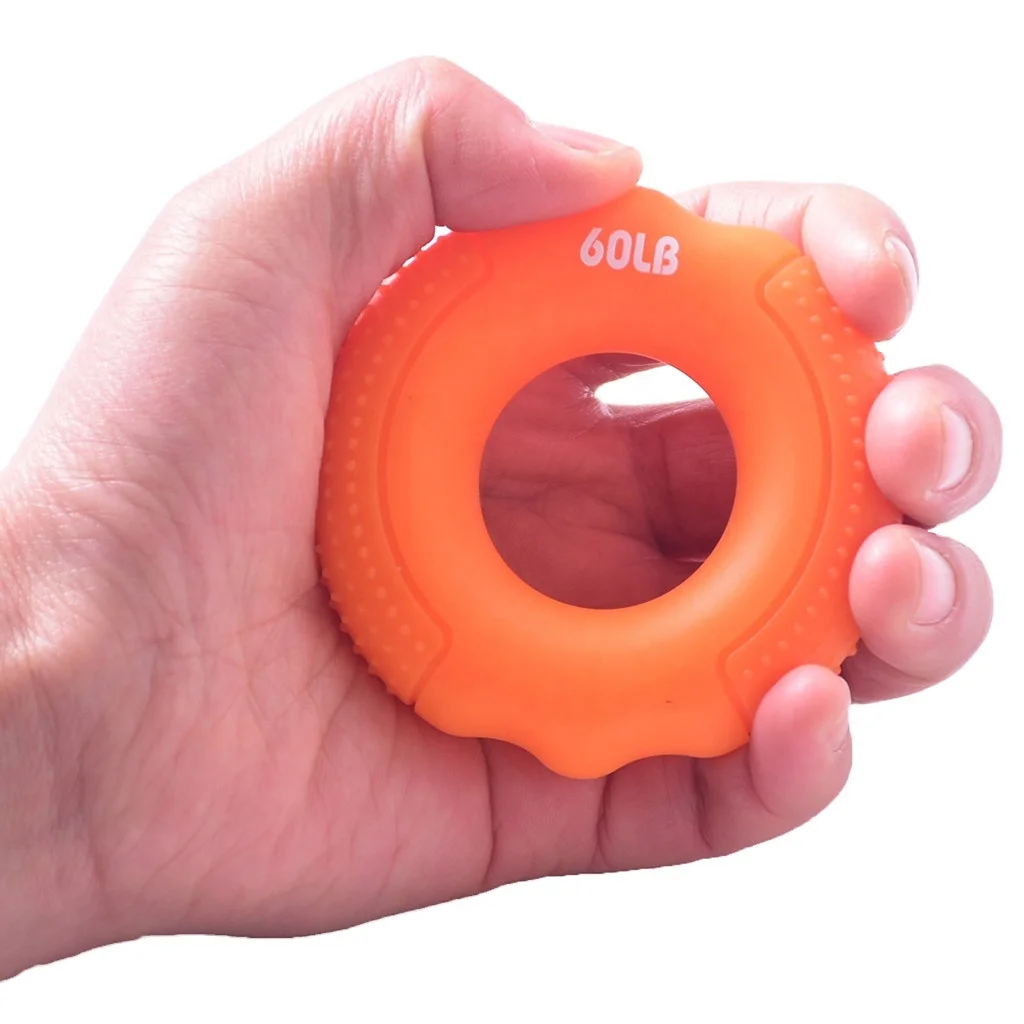 

TY Silica Gel Portable Hand Grip Gripping Ring Carpal Expander Finger Trainer Grip Strength Rehabilitation Pow Stress Ring Ball, Customized color