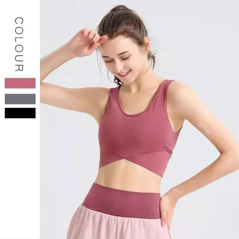 

Summer 2021 Wholesale Women Sport Bra Sports wears Padded Seamless Push Up Fitness Back Cross Yoga Bra, Picture