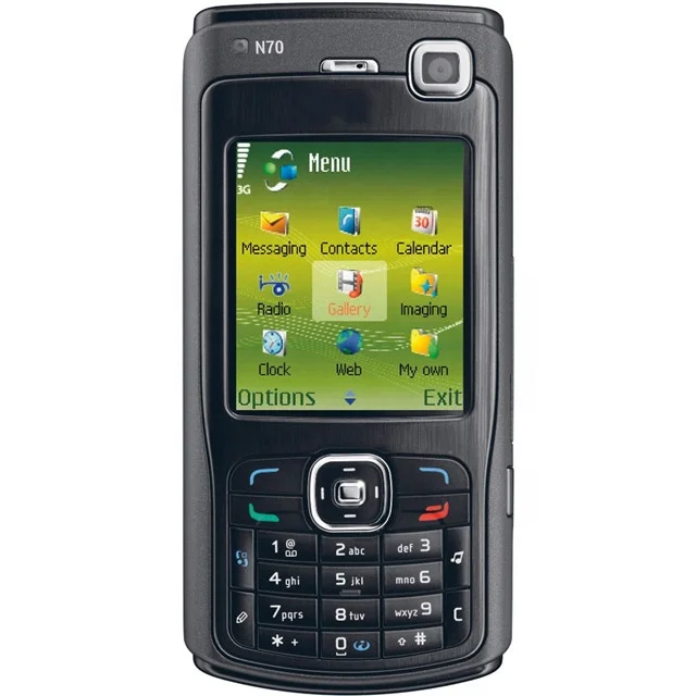 

Free Shipping For Nokia N70 Hot Selling Cheap Original Simple Classic Bar GSM Mobile Cell Phone On Sale By Postnl, Black, silver