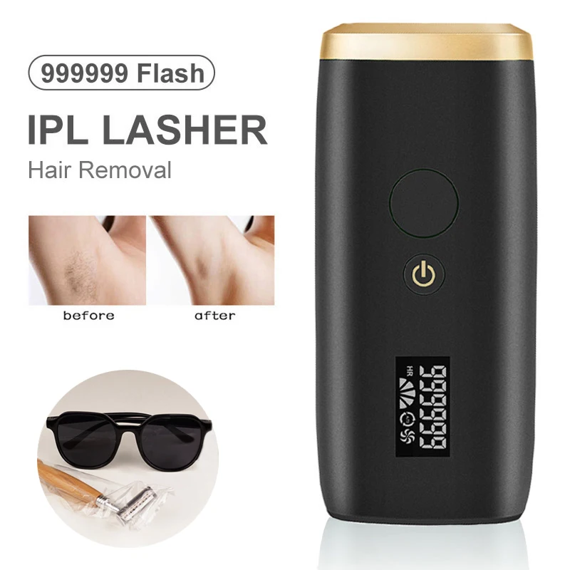 

2020 Popular Home Use Painless IPL Laser Hair Removal device High Quality Face body Hair removal For Women/Men Custom Logo, Black