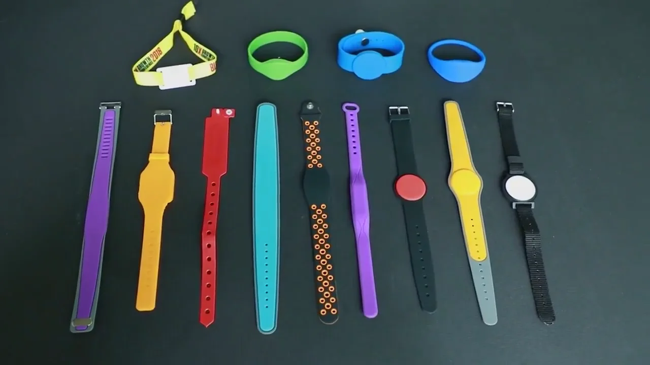 Programmable Hf Adjustable Rfid Wristband/bracelets Key Fob For Access