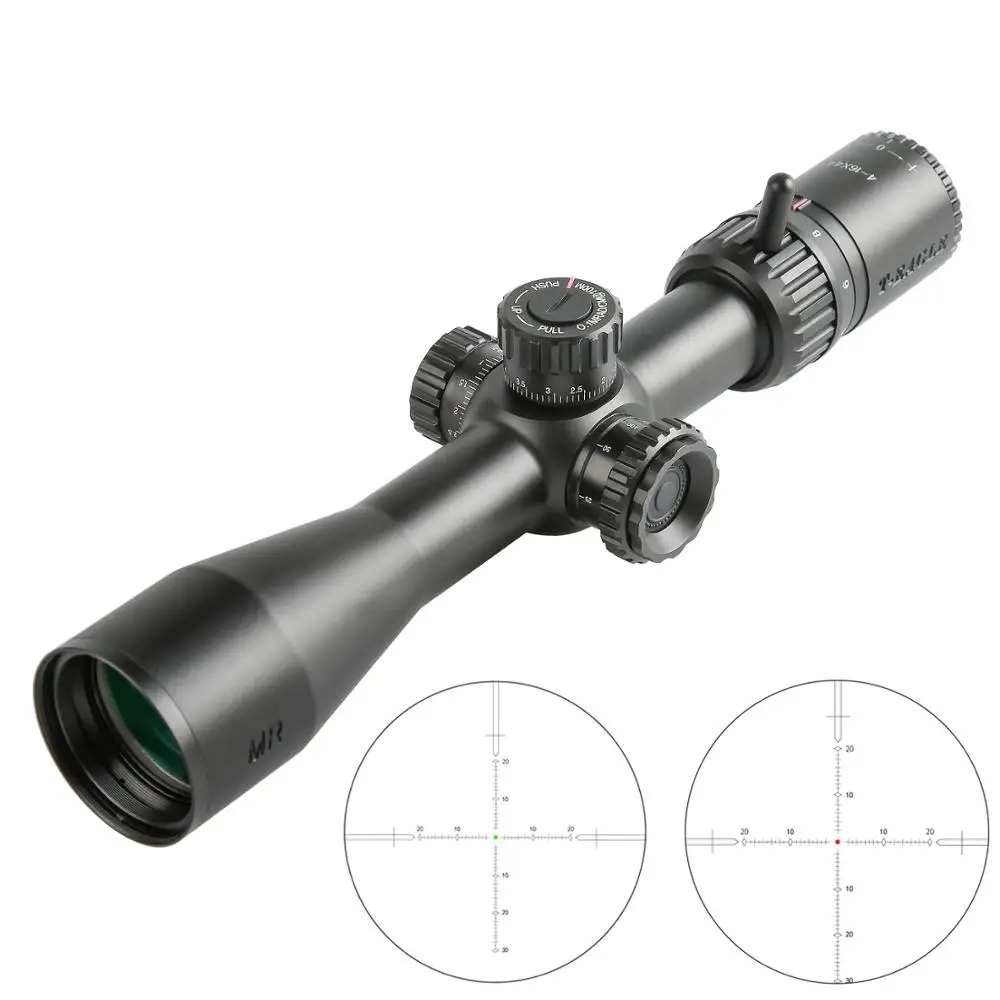 

T-EAGLE MR PRO 4-16X44 SFIR FFP RED GREEN illumination Glass Etched Reticle Hunting Riflescope Tactical sniper gun accessories, Black
