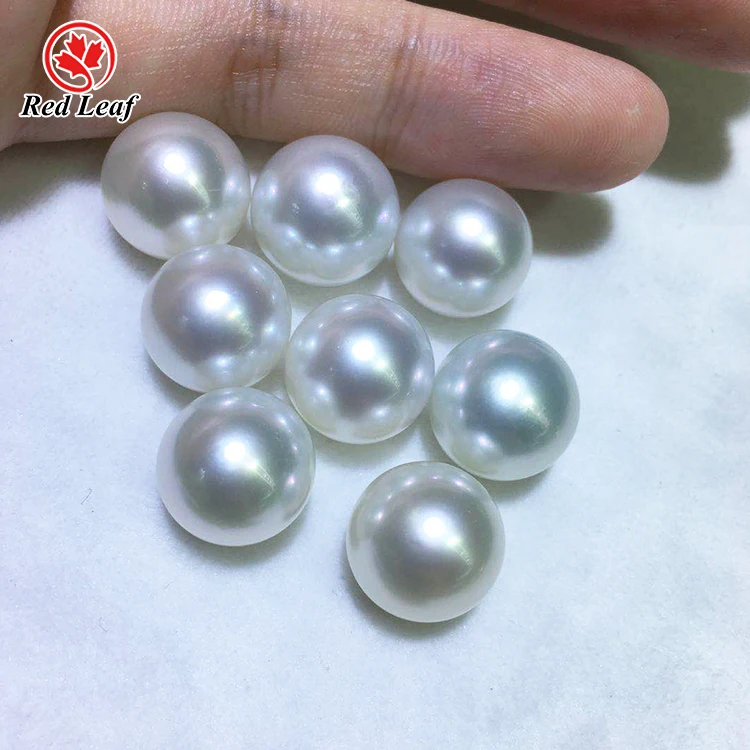 

Redleaf Jewelry precious round 12.0mm-13.0mm silver Loose natural pearl for jewelry making