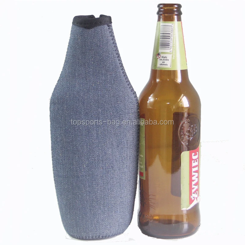 

Unique Fabric Neoprene Zipper Beer Bottle Coolie Beverage Bottle Cooler Sleeve, Customized color