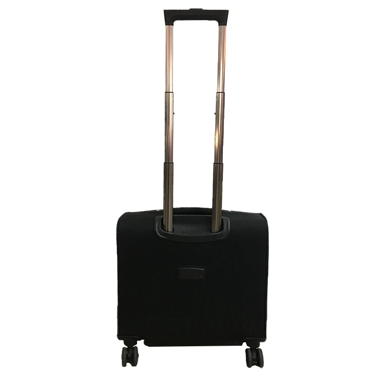 2023 Hot Sale 16 inch 4 Wheels Black Travel Bags Trolley Laptop Trolley Luggage Bag
