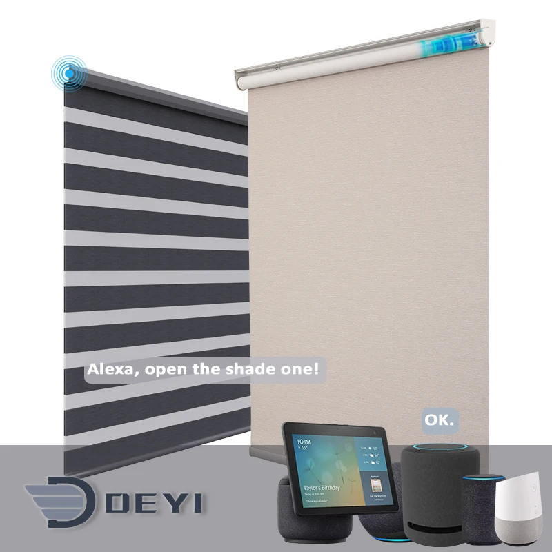 

Deyi Smart motorized good pattern roller blind kit, Customized color