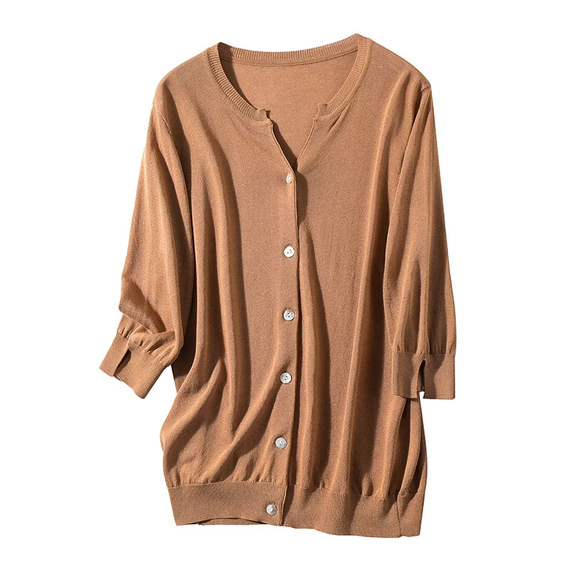 

ice silk knit cardigan jacket women's summer sun protection jacket