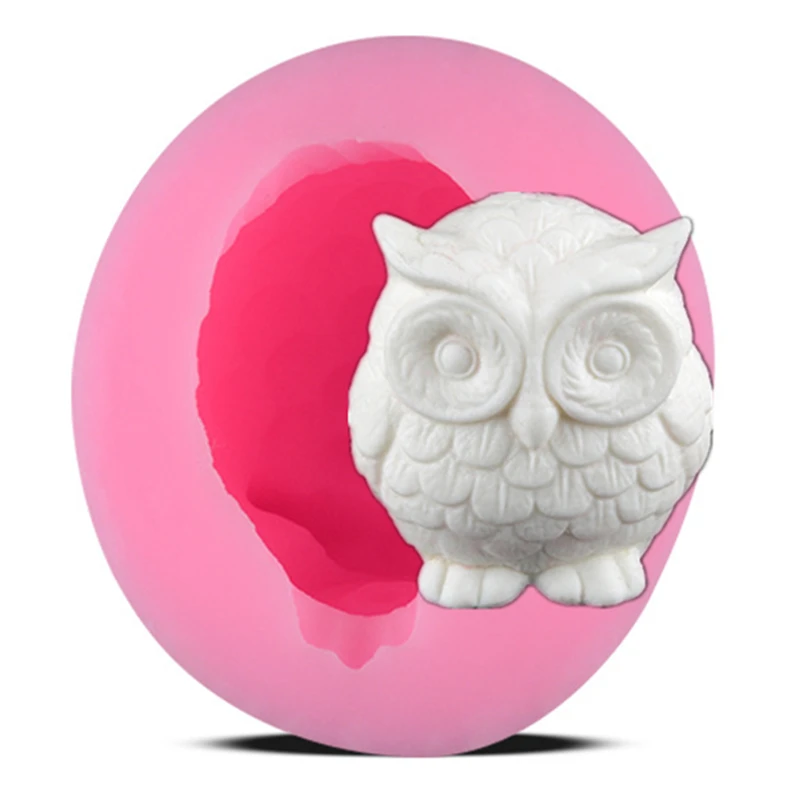

Small Owl Shape Hands Shape 3d Silicone Cake Mold Cartoon Cake Tools Soap Mold Cake Decoration Owl Fondant, As photo