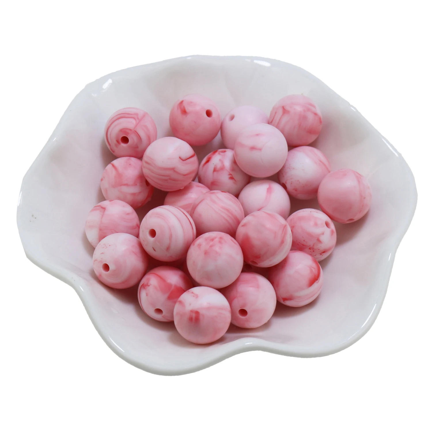 

Food Grade Kids Bracelets Chewable Round Baby Teether Teething Silicone Beads 12mm