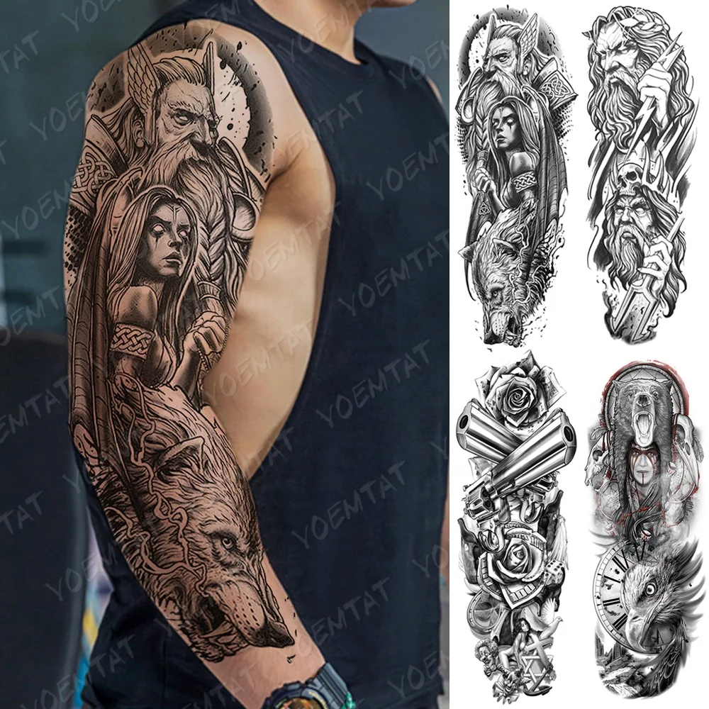 

Factory Price Artificial Naturalness Tato Full Arm Water Transfer Tattoo Sticker, Cmyk