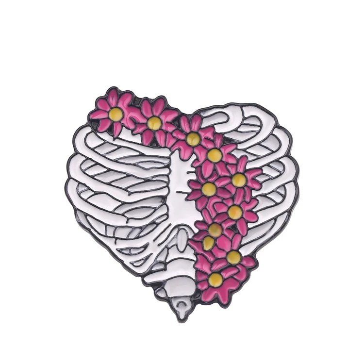 

Cartoon Body Organ Brooch Heart Skull Rib Nerve Brooch Medical Jewelry For Doctors Nurses Medical Students Clothing Accessories