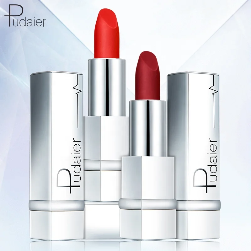 

New Coming Pudaier Matte Lipstick Bright Lipstick Waterproof Velvet Lipstick, 17 colors