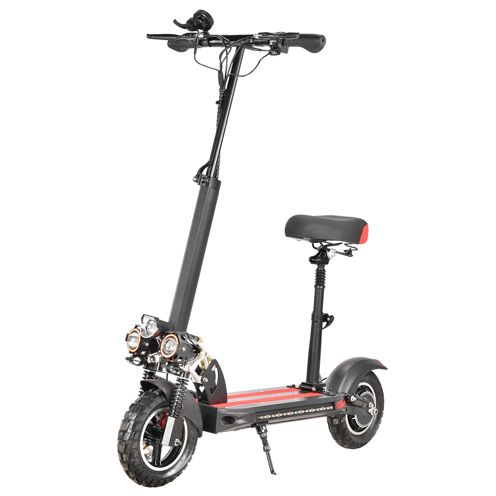 

Electric Scooter With Seat 800W 3 Speed E-scooter 10 Inch Fat Tire Double Shock Absorption Off-road Foldable Scooter Bike
