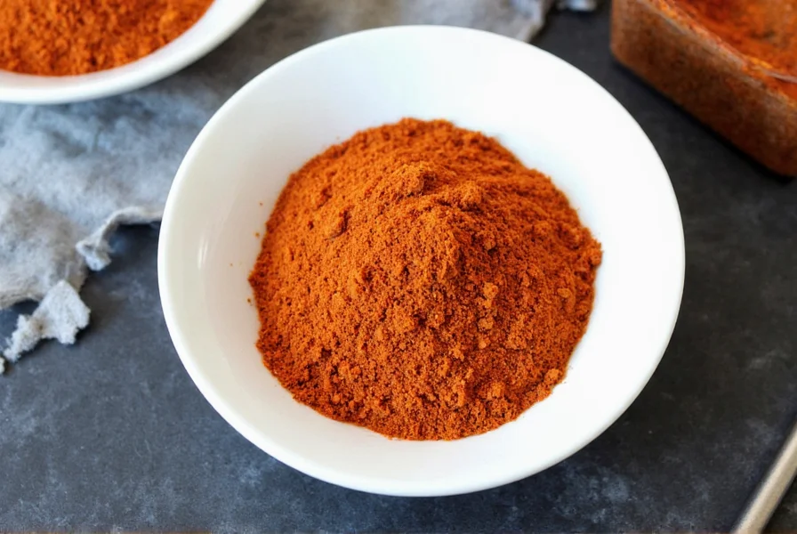 Ancho chile powder in a glass jar