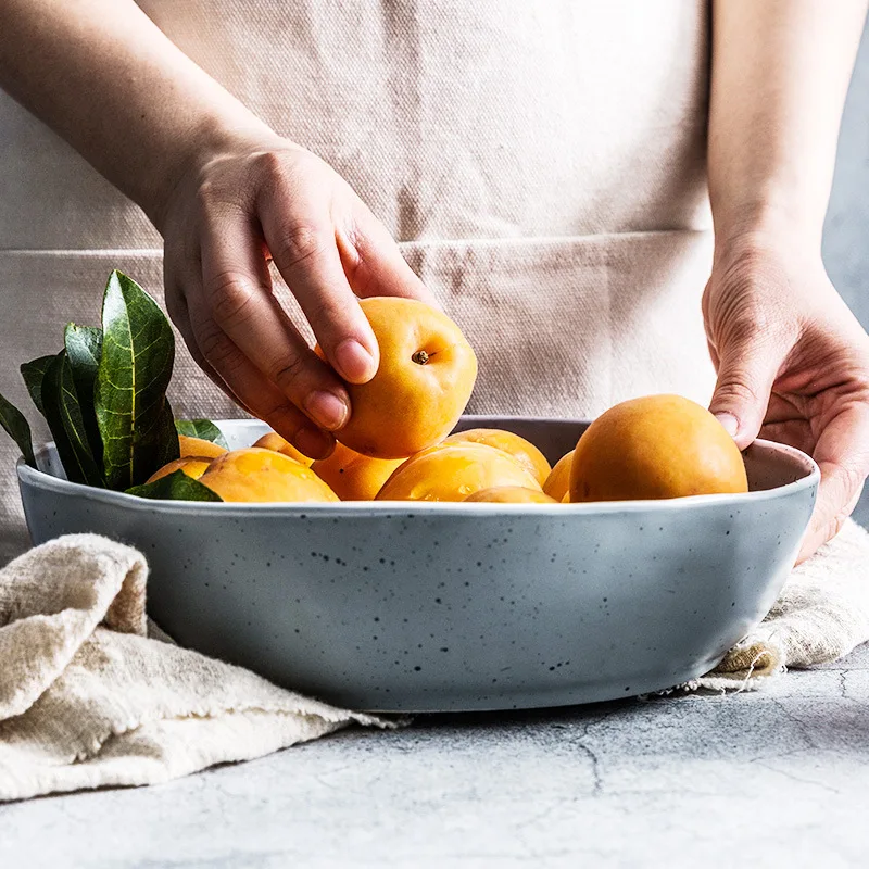 Retro handmade ceramic dessert plate wedding gift porcelain tableware home decor cake plate