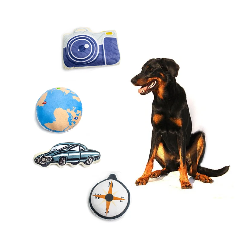 

New Wholesale Interactive Balls Dogs Chew Toys Luxury Rope Custom Eco Teething Plush Toy Dog, Blue / navy / grey / white