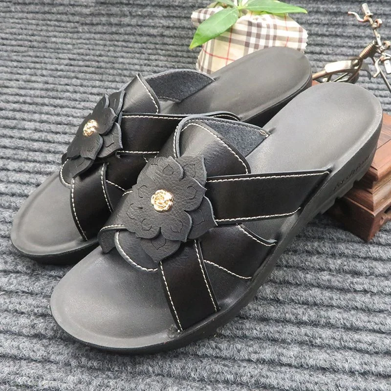 

Myseker Black Leath Shoes And Sandals Plage Jewelry Summer Sandals Roman Plateform Arabe Sandal Wood Dama. Personalized