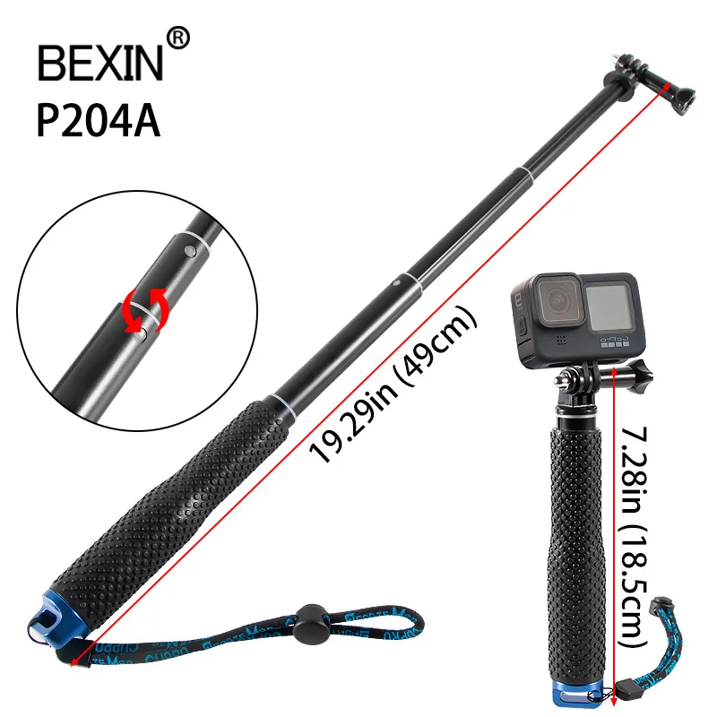 

BEXIN new aluminum alloy telescopic rod camera selfie rod extension support rod for Gopro sports mobile phone selfie stick