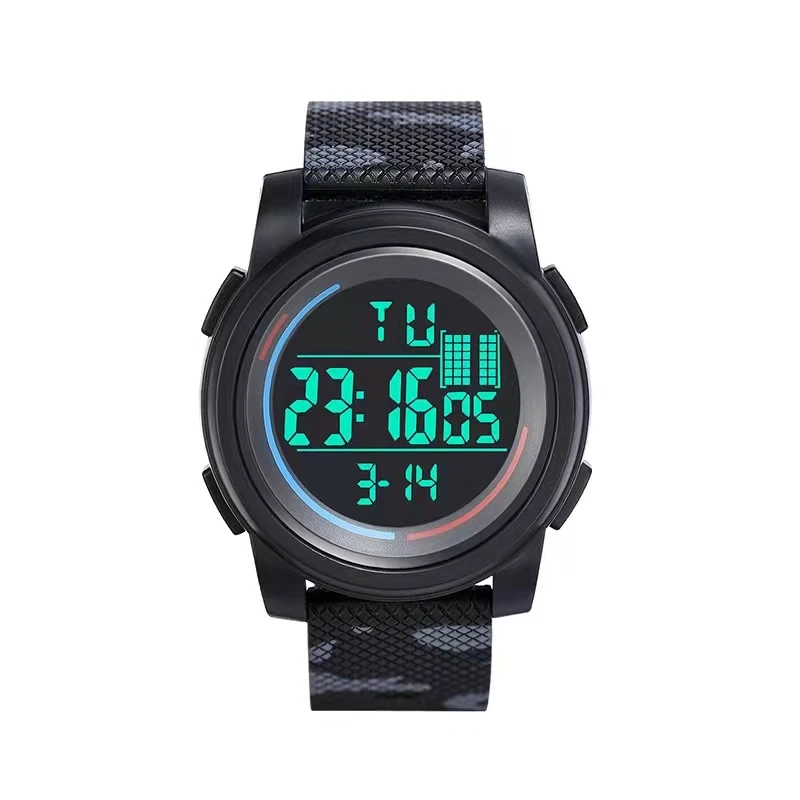 

PUSHI stainless steel digitalluminous watch multifunction men watch kids high quality smart watch