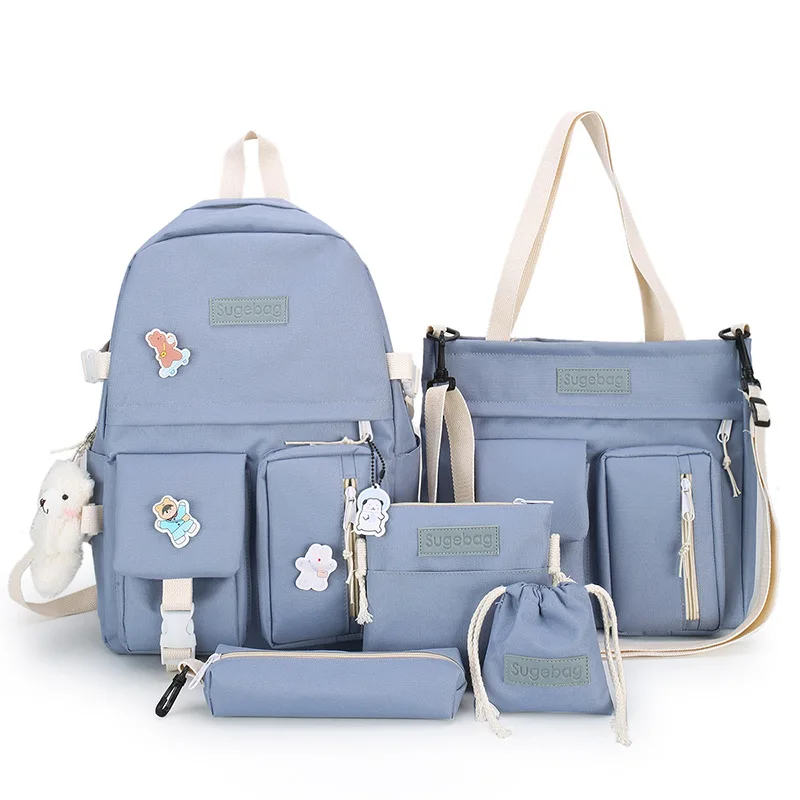 

2022 travel Waterproof rucksack Four Piece Set School Backpack, Many colors