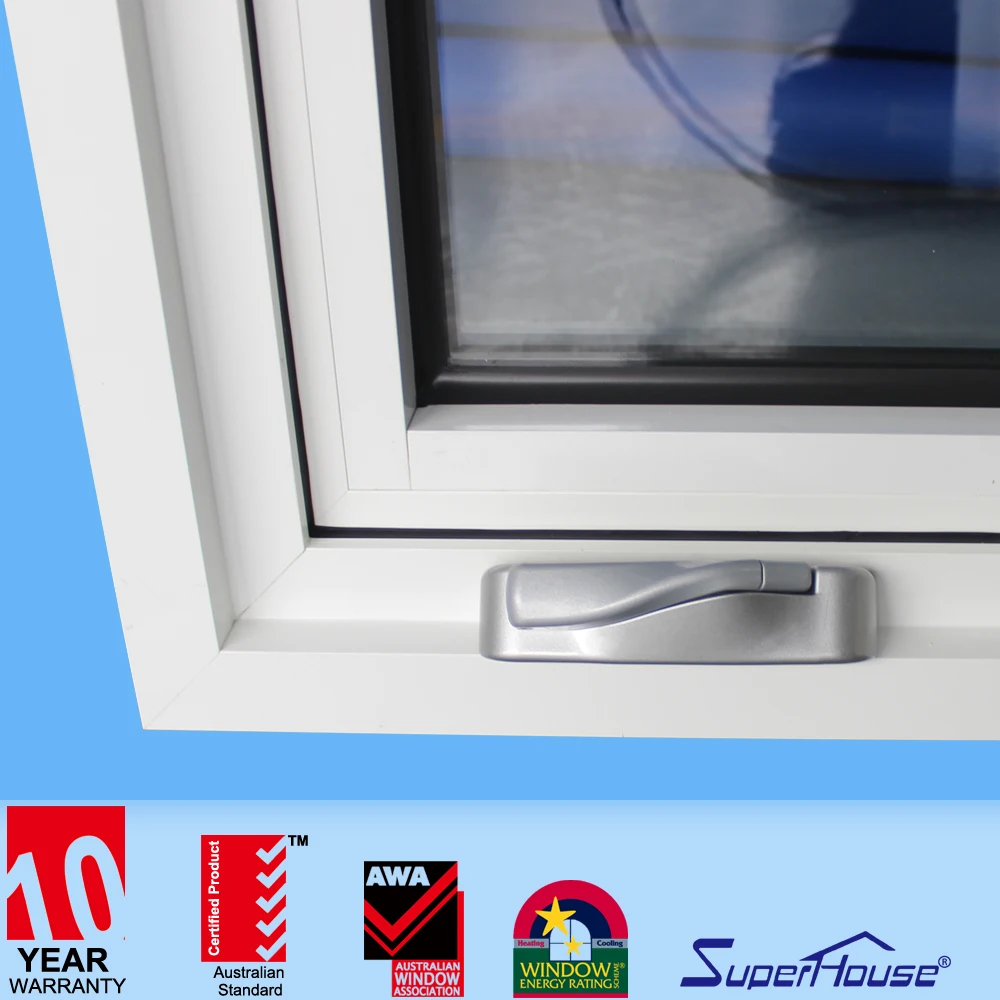 American white color aluminum hinged windows casement window with fixed part best sale
