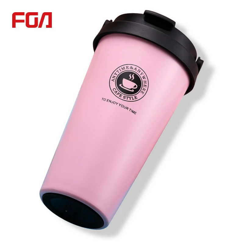 

FGA Mug Plastic Holder Printing Silicon Lid Spoon Sale Prices Wide Mouth Coffee Mugs Travel