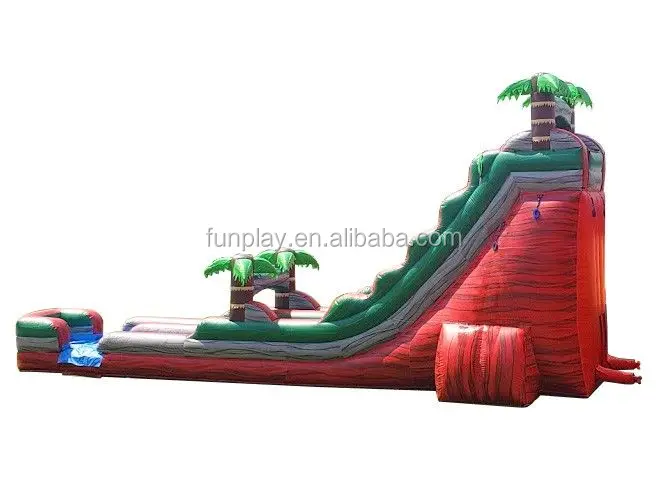 tropical marble inflatable water slide with blower