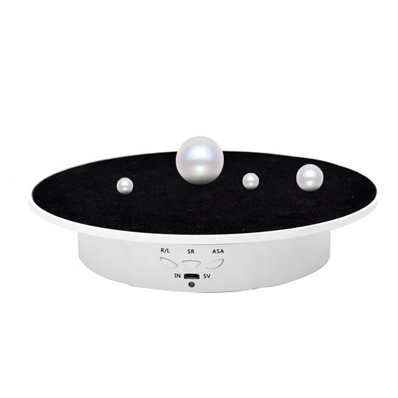 

White/Black Mirror/Velvet Top Battery/USB Spin Display Stand Table 20cm Motorized 360 Degree Rotating Turntable for Photography